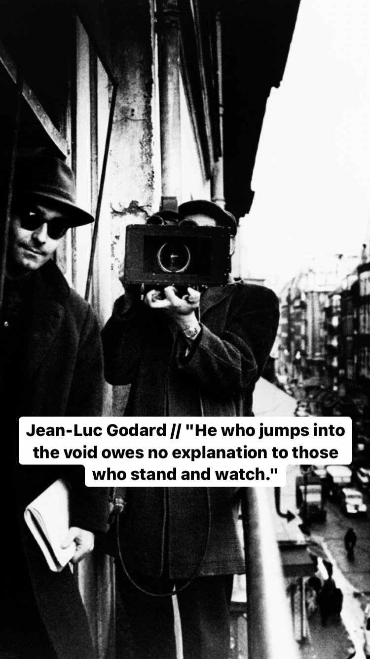 Photo of Jean-Luc Godard