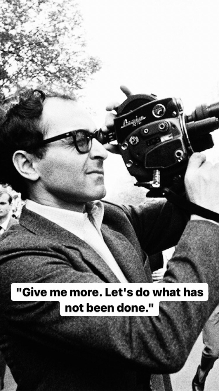 Photo of Jean-Luc Godard