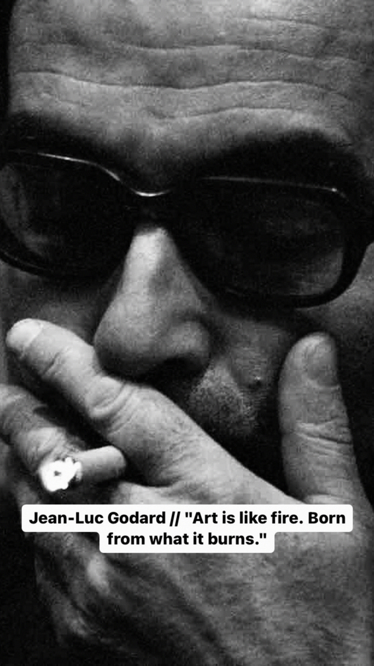 Photo of Jean-Luc Godard
