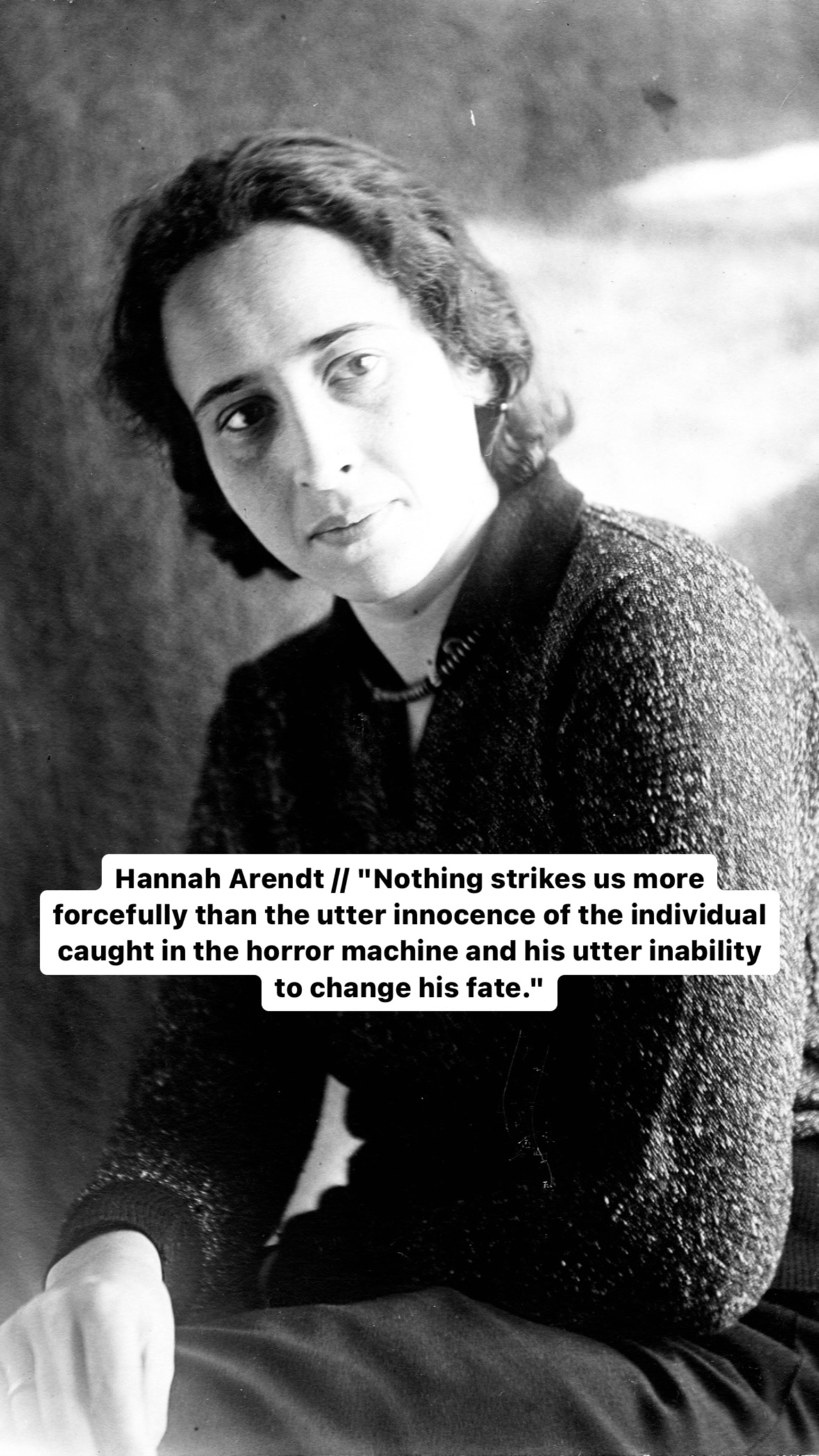 Photo of Hannah Arendt