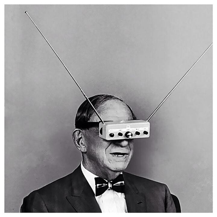 Photo of TV glasses by Hugo Gernsback 1963
