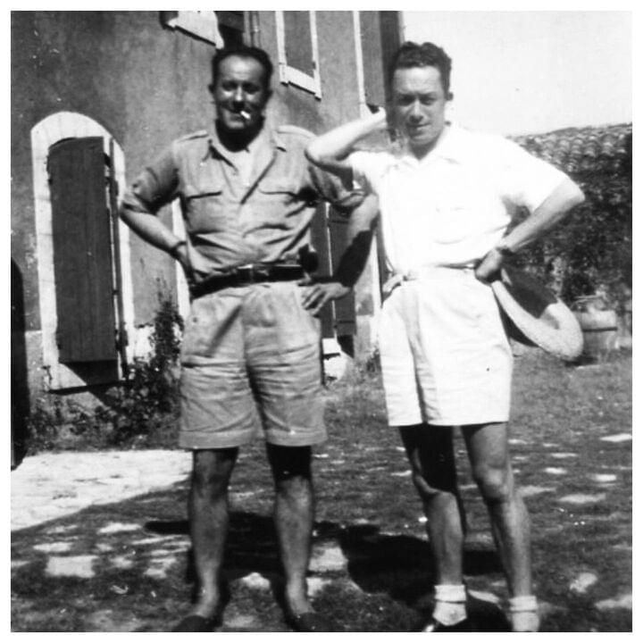 Photo of Albert Camus to René Char